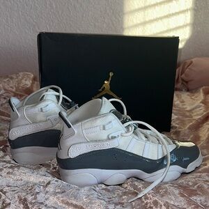 Jordan White and Gray Sneakers Iconic Design